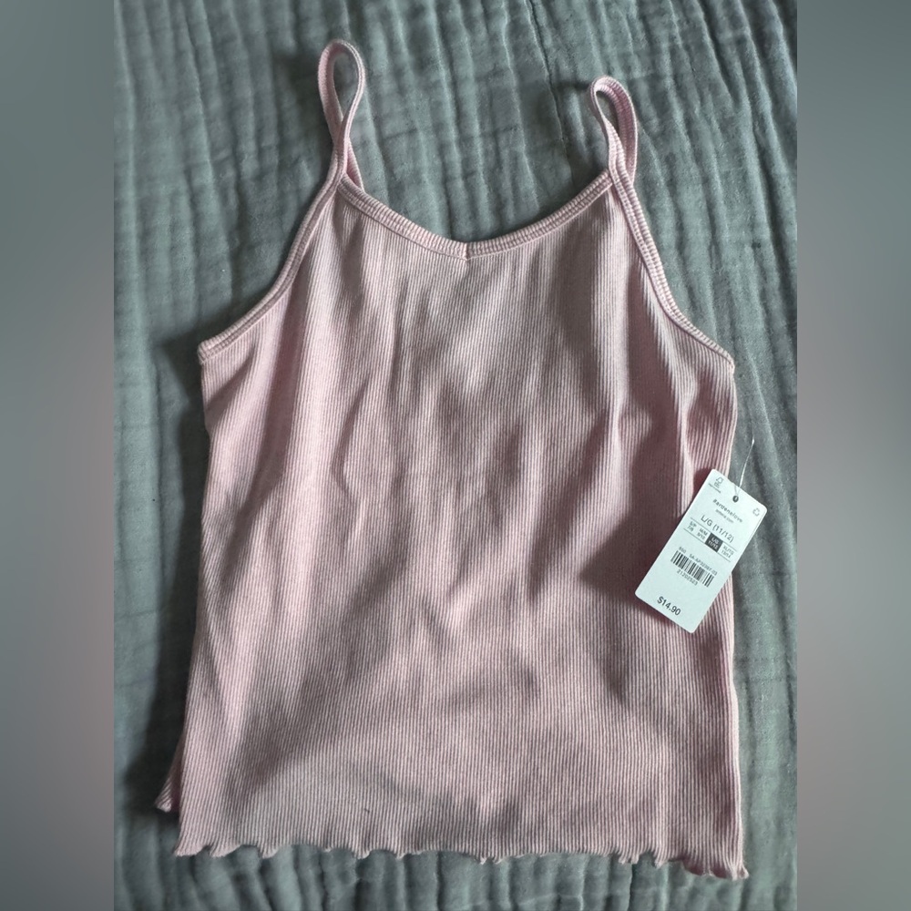 New with tags, Ardene Light Pink Ribbed Tank Top, size child 11/12